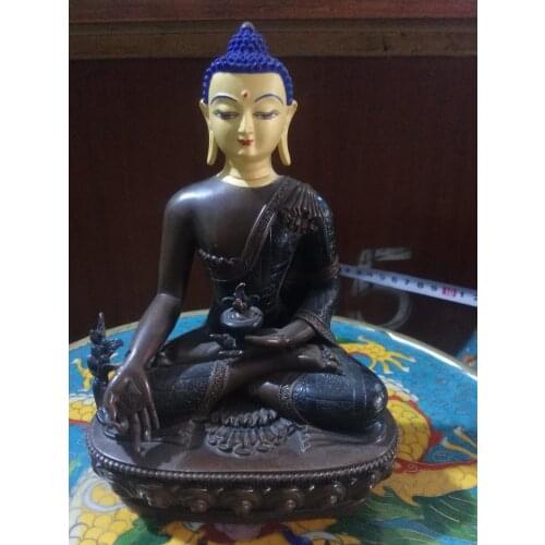 Chinese antique brass Buddhas Buddha statue family decoration metal crafts furnishing articles 6543