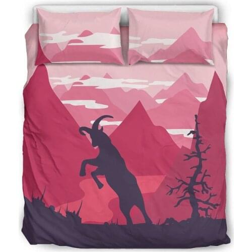 3-Piece Comfortable Set All-Season Lightweight Microfiber Bedding Illustration Printed Various Full Pattern Duvet Bedding Set