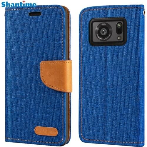 Oxford Leather Wallet Case For Sharp Aquos R6 SH-51B With TPU Soft Back Cover Magnet Flip Case For Sharp Aquos R6 SH-51B