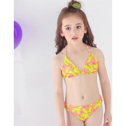 Bikini 2018 Summer Beach Girls Swimwear Strap Children Bathing Suit Fruit Printed Baby Girl Swimwear Costume for 3-8years
