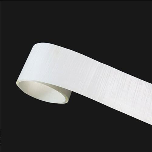 Natural Genuine Figured Movingui Wood Bleached Maple Quilted Ribbon Stripe Veneer 0.5mm for Furniture Guitar White Black