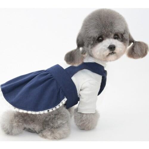Pet Dresses Summer Dog Dress Cat Puppy Apparel Small Dog Clothes Yorkshire Pomeranian Shih Tzu Poodle Bichon Frise Clothing