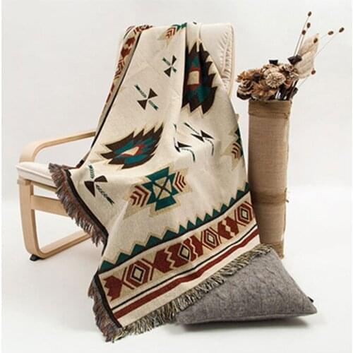 Bohemia Geometry Blanket Camping Outdoor Throw Blanket for Bed Decorative Sofa Seat Cover for Living Room Slipcover Home Decor