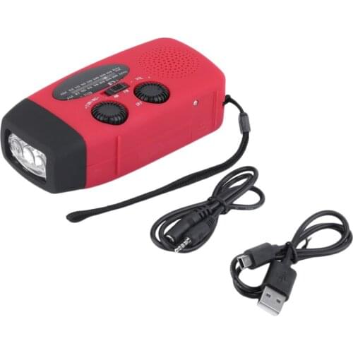 Protable Emergency Hand Crank Generator AM/FM/WB Radio Flashlight Charger Waterproof Emergency Survival Tools HY-88WB