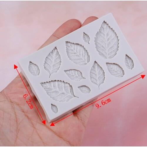 HOT arrival Rose leaves silicone soap mold kitchen accessories cake mold Gumpaste Candy cookies tools Fondant Cake Decoration