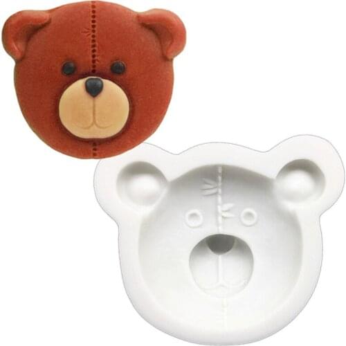 Bears Head Silicone Mold Sugarcraft Chocolate Cupcake Baking Mold Fondant Cake Decorating Tools