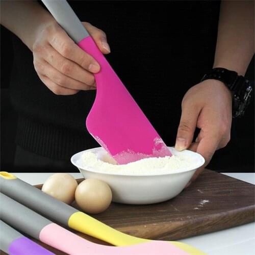 Silicone Cream Scraper High Temperature Cake Spatula Non-Stick Baking Dough Scrap Tool DIY Home Cooking Supplies Tool Kitchen
