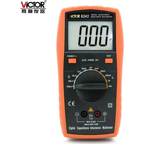 VICTOR 6243 VC6243Capacitance Resistance Inductance Tester Meter Digital LCR Meter Ohmmeter Multimeter
