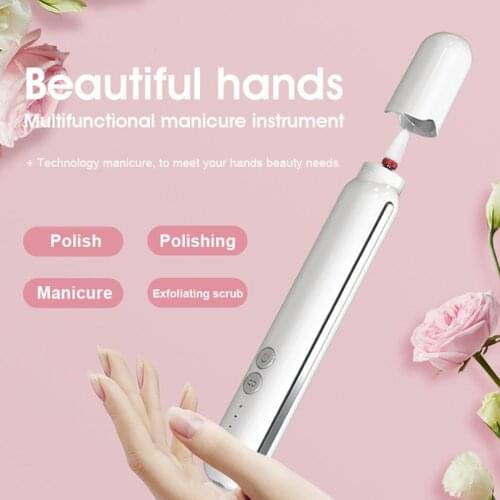 USB Portable Electric Nail Instrument Polisher Manicure Nail Tool Ceramic Grinding Head Three-speed Adjustment
