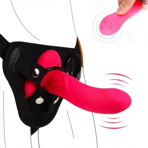 10 Speed Vibrating Strap On Harness Dildo Vibrator Panties for Woman Lesbian Sex Bondage Dildo Penis Sex Belt Adult Sex Vibrator