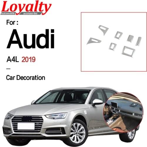 Loyalty for Audi A4L2019 Interior Front Upper Air Condition Vent Outlet Cover Trim ABS Chrome Car Styling