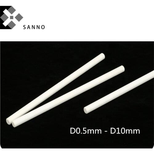 High precision insulating mini pump soild alumina rod 99 alumina al2o3 ceramic rod D0.5mm - D10mm