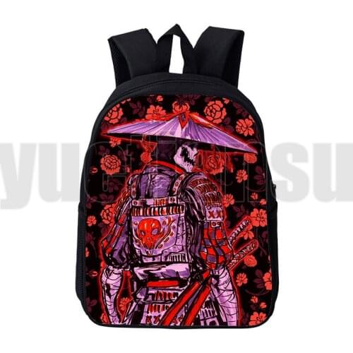Japan Samurai Backpack Anime Trendy 3D Heroes Backpack 12/16 Inch Mochila Bushido Samurai Children Schoolbags for Teenager