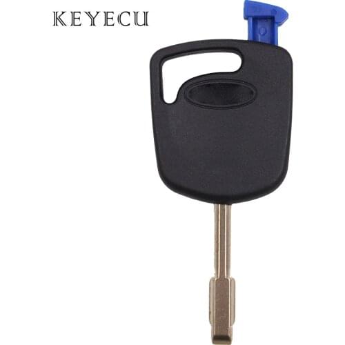 Keyecu Replacement Transponder Key with 4D60 Chip for Fiesta Mondeo Focus Transit - Uncut FO21 Blade