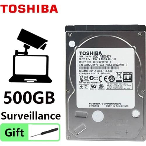 Toshiba 500GB 2.5" surveillance Hard Disk Drive HDD HD Harddisk Notebook Laptop Monitor 5400 RPM 9.5mm FOR DVR NVR CCTV