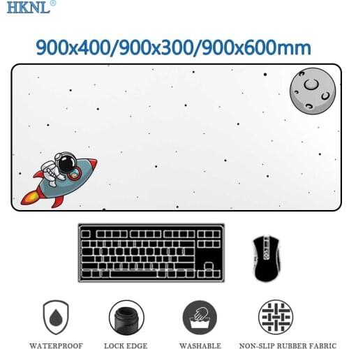 Stars Spaceman black purple gray powder table mat mouse pad xxl computer gamer accessories carpet deskmat large mousepad900x400