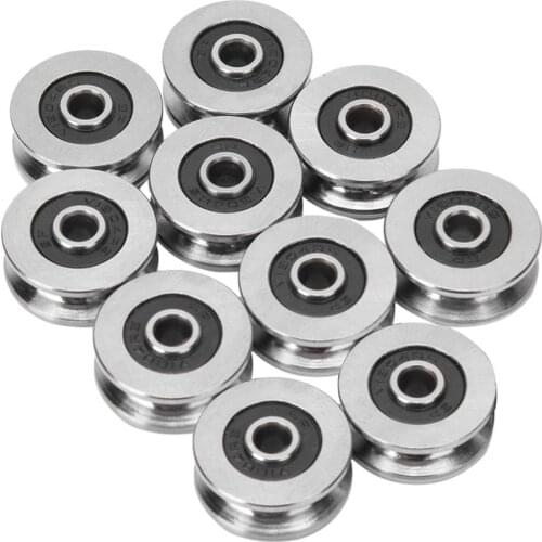 Bearing 10pcs V1804 4*18*8mm V Groove Track Roller Bearing Guide Rail Bearing bearing housing