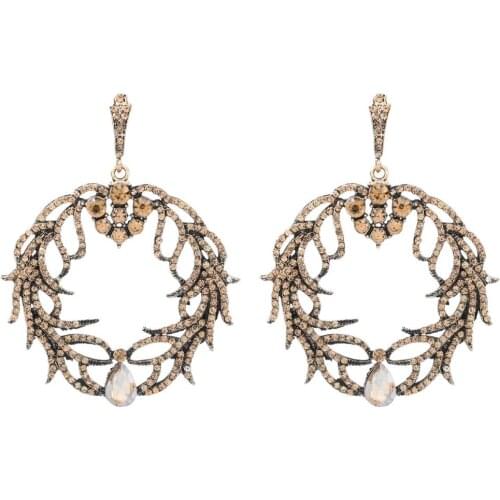 3Colors Fashion Style Rhinestone Dangle Earings For Women Jewelry Bohemian Girls' Collection Earrings Accessories