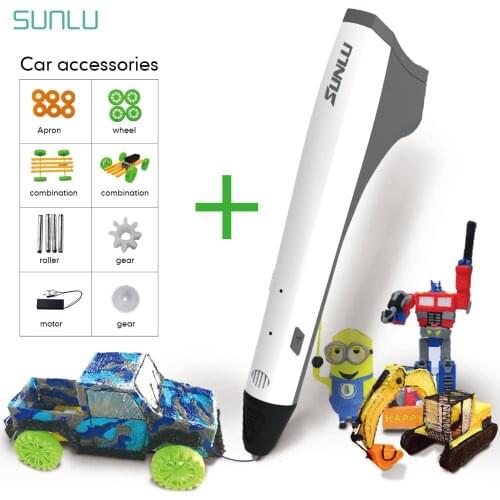 SUNLU 3D Pen Summer DIY 3D Printing Pen Gift Box Package with Electric Car accessories Best 3D DIY Car Printing 3D ручка летние