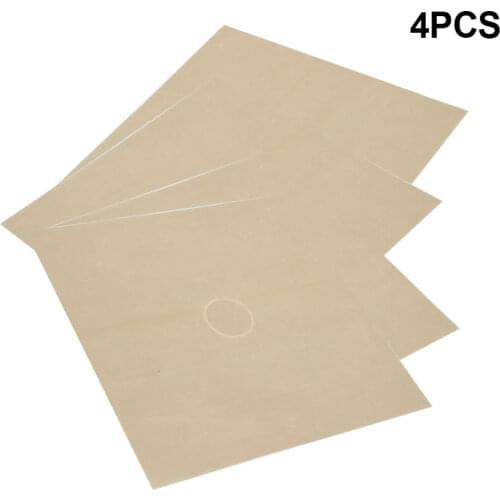 4 Pcs Reusable Sheet Gas Cooker Liner Protector Cover Gas Stove Furnace Protection Pad (27x27CM) SUB Sale