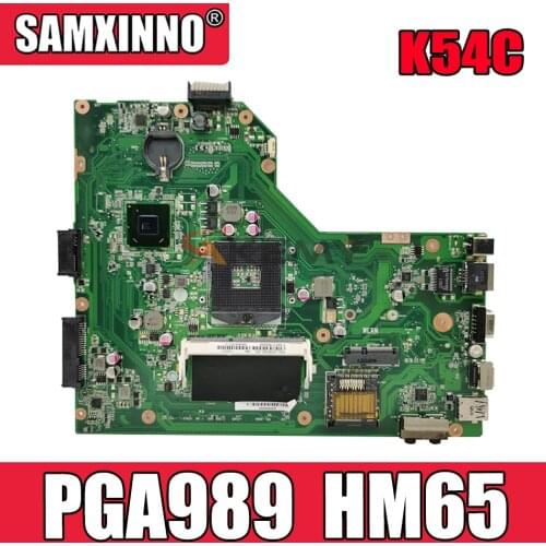 Akemy K54C REV 2.1 Laptop Motherboard With 2G-RAM for Asus K54C X54C K54L Mainboard PGA989 HM65 DDR3