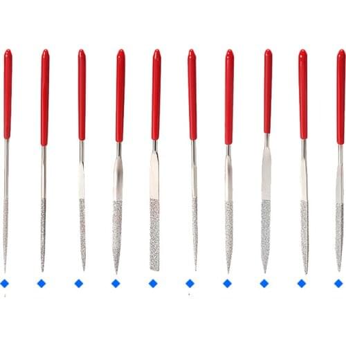 10PCS Diamond File Manual cutting tools Abrasive Special Shaped Grinding Files Non-Slip Handle Multifunctional Polishing Carving