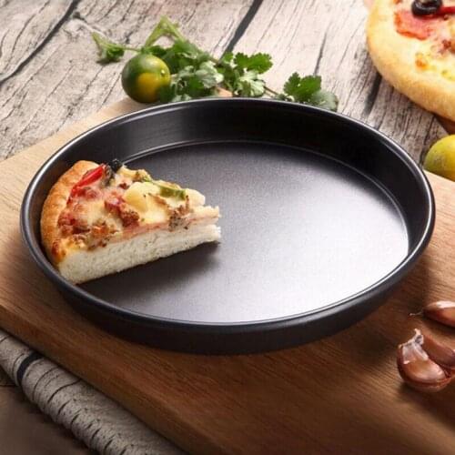 Non-Stick Pizza Pan Bakeware Carbon Steel Pizza Plate Round Deep Dish Pizza Pan Tray Mold Mould Baking Tools Kitchen Bakeware