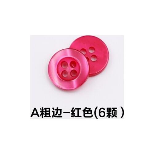 Free shipping 120pcs/lot red Rough edge button Mens and womens shirts button handmade cuff collar buttons 10mm/11.5mm