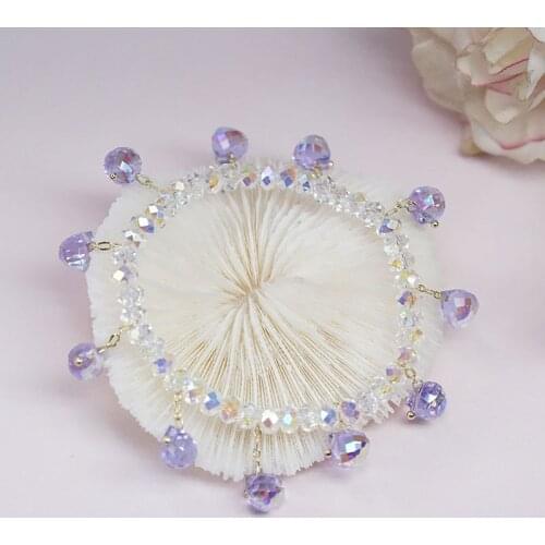 Sparkling~The new super glitter tassel crystal bracelet multi-color optional girlfriends jewelry Mori students 2021 NEW SUMMER