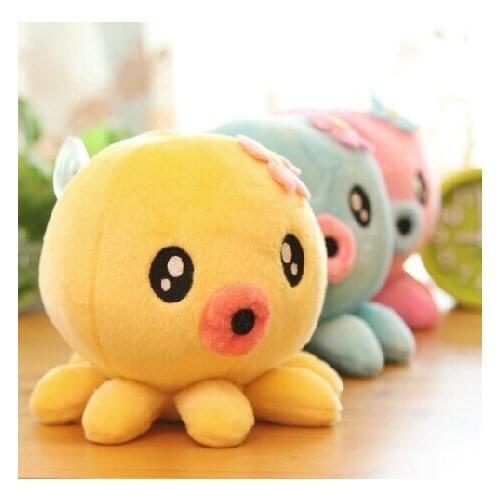 New Octopus Keychain Fashion Stuffed Two Sides Octopus Keychain and Turn Over Bag Pendant Plush Animal Keychains Childrens Gift