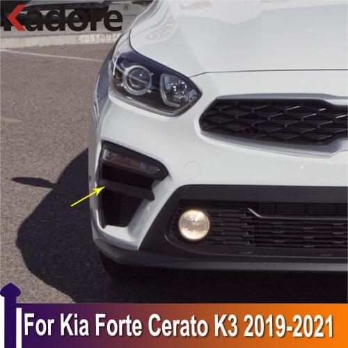 For Kia Forte Cerato K3 2019 2020 Carbon Fiber Front Fog Light Cover Trim Car Styling Auto Exterior Decoration Accessories