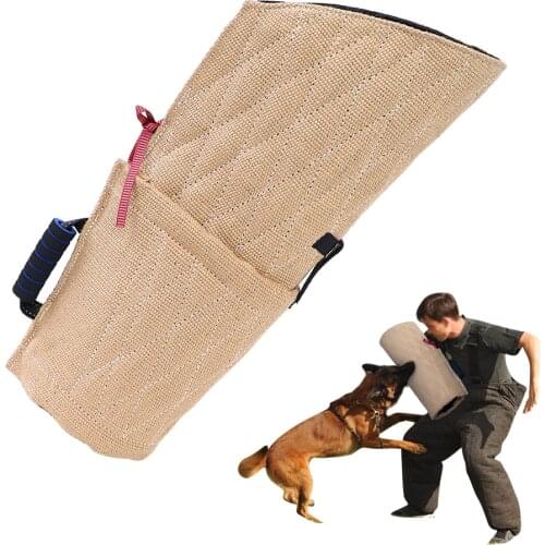 Dog Training Equipment Bite Sleeve Agility Strong Bite Tug Jute Bite Pillow For Medium Large Dogs German Shepherd Schutzhund