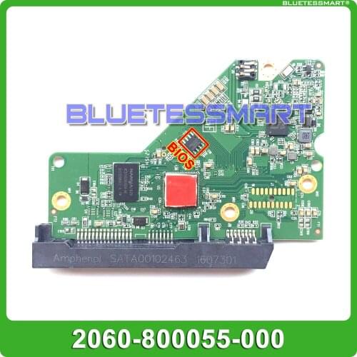 HDD PCB circuit board logic board 2060-800055-000 REV A/P1 for WD 3.5 SATA hard drive repair data recovery