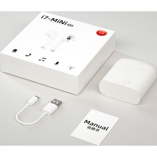 I7 micro TWS wireless Bluetooth headset 5.0 dual ear dual charging compartment