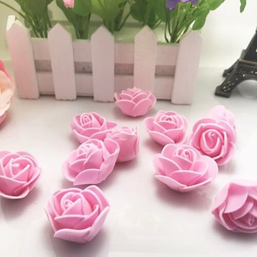 10PCS/Lot Mini PE Foam Artificial Rose Flowers Head For Wedding Car Decoration DIY Wreath Decorative Scrapbooking Fake Flowers