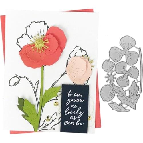 Julyarts Flower Grass New Dies Photo Album For Stencils Scrapbooking Engraving Diy Craft Paper Cards Album Decoration Metal Dice