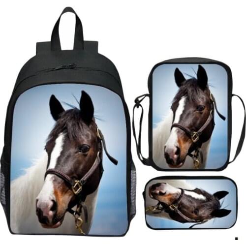 Steed Printing Backpack For Teenagers Children Horse School Bags Cute Backpack Boys Girls School Backpacks Kids Gift
