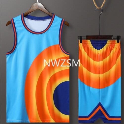 Space Basketball Jersey Jam Cosplay Costume Tune-Squad James Top and Shorts T-shirt A New Legacy Basketball Uniform Clothes