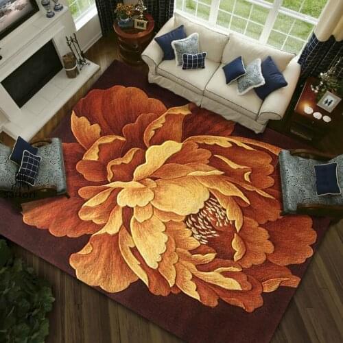 Carpet Floral Europe 100% Wool carpet for Living Room Bedroom Hallway Corridor large Mat Decoration Floor rugs Round Carpets