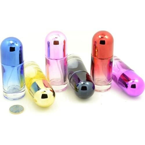 20 ML Perfume Refillable Bottle Empty Spray Pump Vials Colorful Glass Atomizer Round Head Portable Cosmetic Refillable Bottle