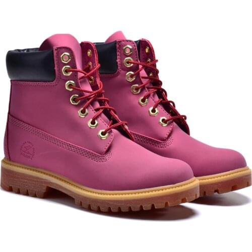 2021 Fashion Pink Womens Winter Boots Comfort Soft Leather Boots For Women Wear Resistant High Top Women Shoes Botines Mujer