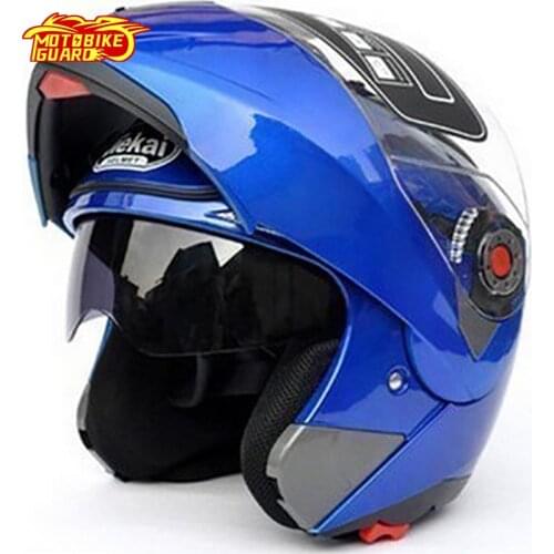 Motorcycle Double Lenses Safe Helmets Moto Riding Helmet Sunglasses Foldable Face Combination Universal Four Seasons Helmets