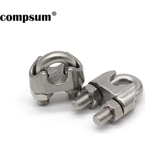 Stainless Steel DIN741 U type Wire Rope Clip Cable Bolts Rigging Hardware clamps