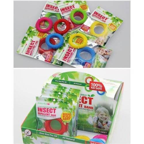 New Mosquito Repellent Bracelet Stretchable Elastic Coil Spiral hand Wrist Band telephone Ring Chain Anti-mosquito bracelet