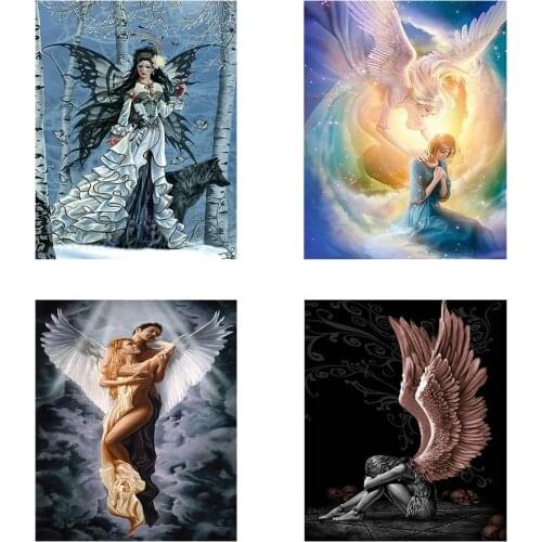 Full Square Diamond Embroidery DIY Diamond Painting Fantasy angel full/round drill Cross Stitch man Drill Picture of Rhinestone