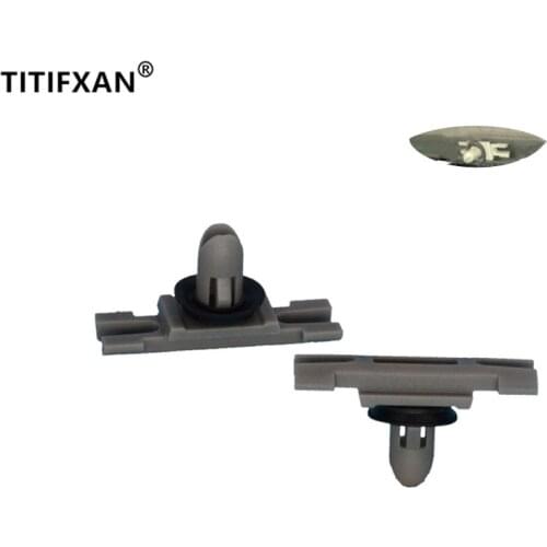 10PCS Car door window rain trough bright bar sealing rubber strip decoration trim fastener clip for BMW 3 series E90 F30 F35 F31