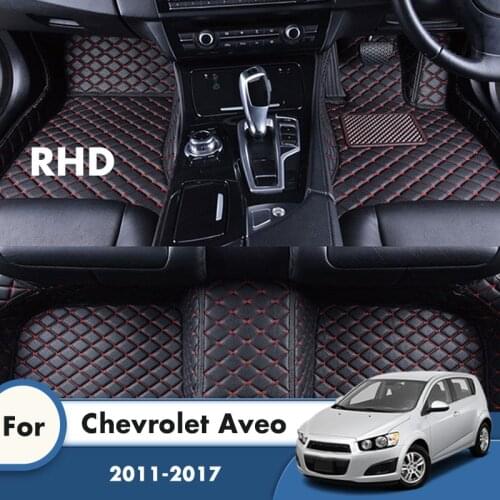 RHD Carpets For Chevrolet Aveo MK2 Sonic 2017 2016 2015 2014 2013 2012 2011 Car Floor Mats Rugs Custom Auto Interior Accessories