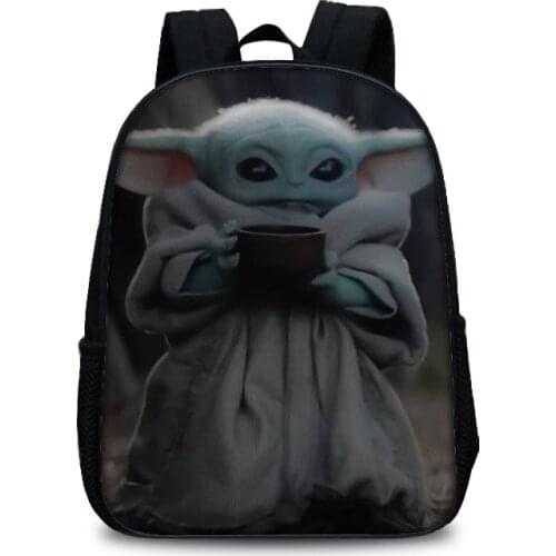 Baby Yoda Mandalorian 12-inch Mochila School Kids Bags Boys Star Wars Kindergarten Children School Bag 3D Print