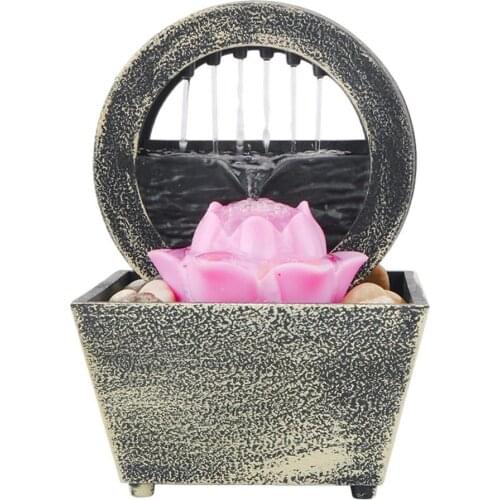 Waterfall Decoration Lightweight Desktop Meditation Fountain Sturdy ABS Plastic Non-toxic Light And Durable