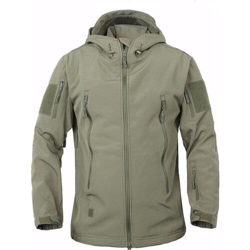 Outdoor Military Tactical Jacket Men Shark Skin Softshell Jacket Waterproof Windproof Hiking Jacket Camouflage Clothing